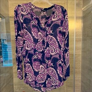 Lucky Brand Purple Paisley Blouse
